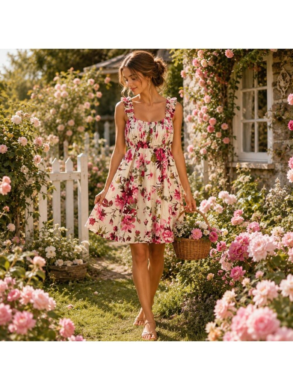 Abercrombie Fitch Coquette Milkmaid Mini Dress Size S Linen Blend Cottagecore